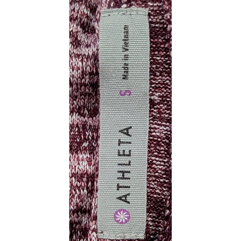 Athleta Womens Pose Layer Ease Crossover T-Back Top Heathered Plum Stretch Small - Picture 9 of 12